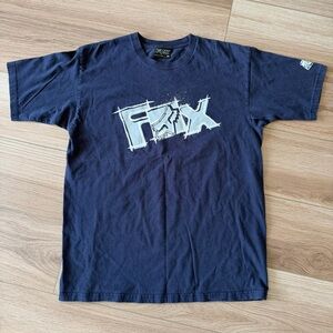 Vintage Y2K Fox Racing Navy T Shirt